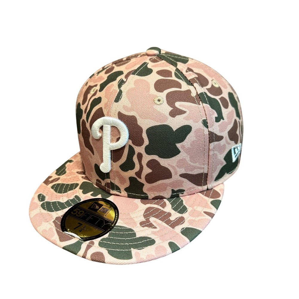 Philadelphia Phillies New Era 59FIFTY Hat 7 1/4 Pink Camo 1980 World Series New